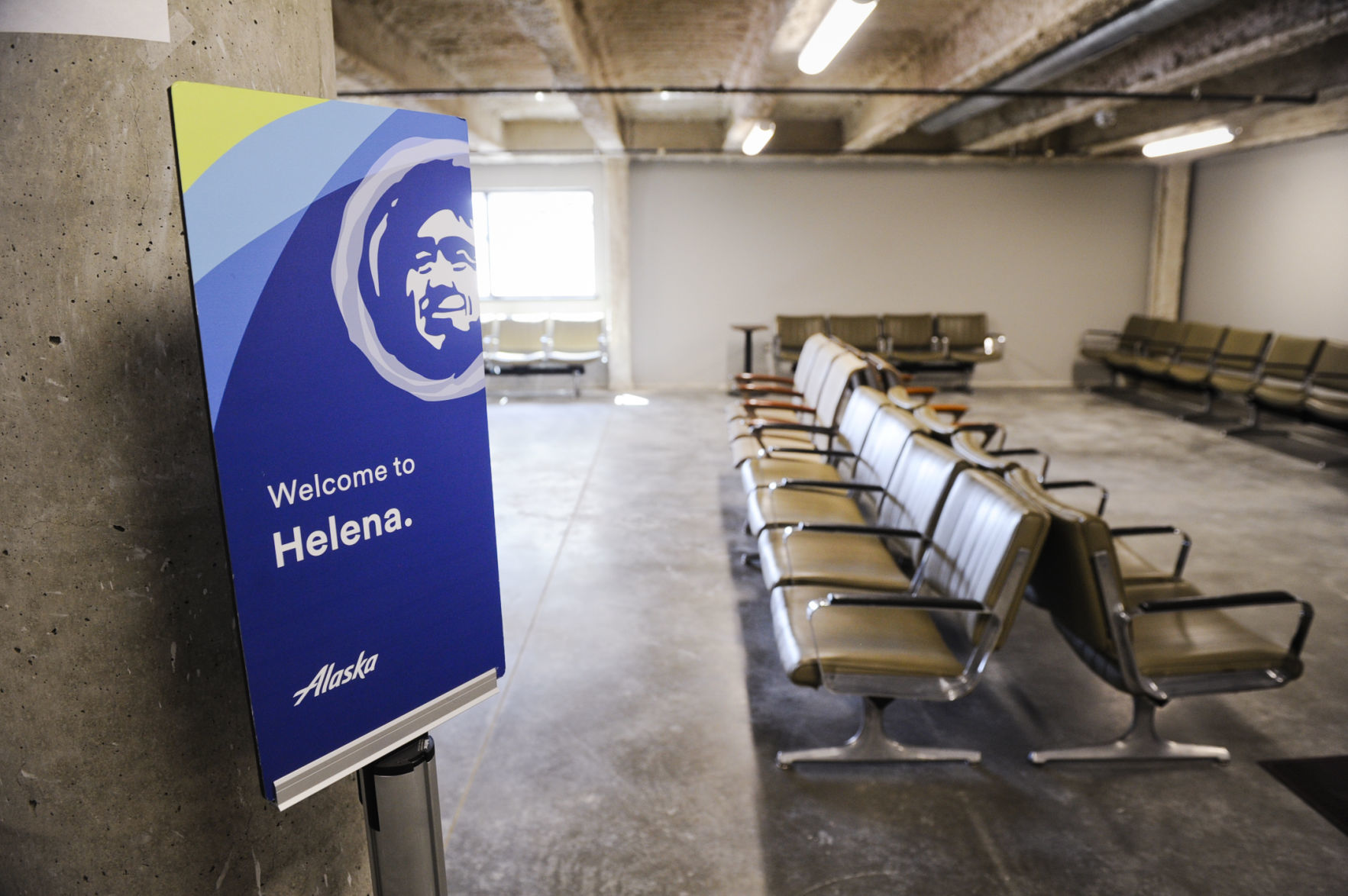 Passengers at the Helena Regional Airport